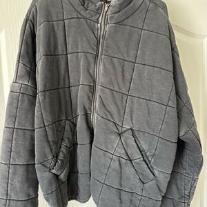 Forever 21, Free People dupe Charcoal Quilted Jacket